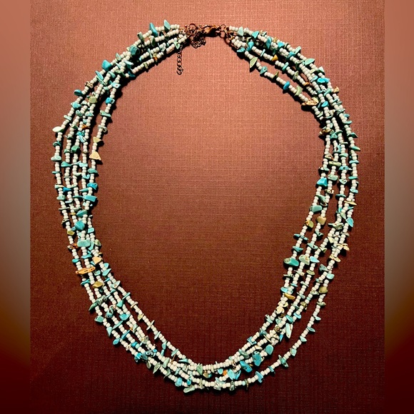 Turquoise beaded necklace - Picture 1 of 4